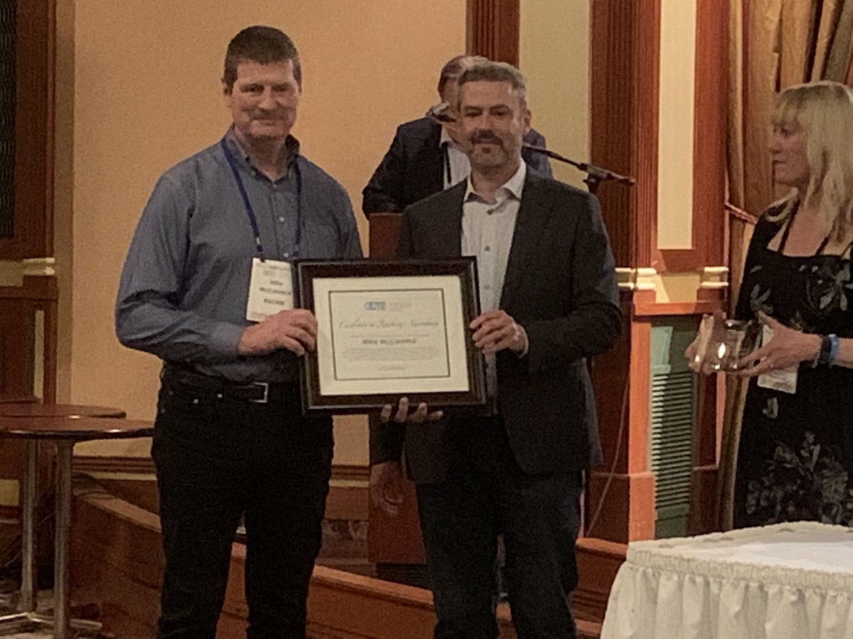 paulettelippert's tweet photo. Congratulations to Mr. Mike McCormick, of @SHHSCrusaders #BGCDSB, who received the award, Excellence in Teaching Secondary Technological Education, awarded by @OCTEOntario this evening. So well deserved! https://t.co/585PgjDGPh