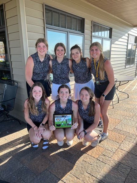 Hutch girls golf continues the winning streak with the home invite! 🥇 Team scores a 356, 19 strokes ahead of BOLD. Claire medals with 81, Addy 91, Kylie and Elle 92, Mallory 97, and Macy shoots 113. Girls did a great job bouncing back from tough holes today. 💪 <a href="/HutchActivities/">Hutchinson HS Activities Department</a>