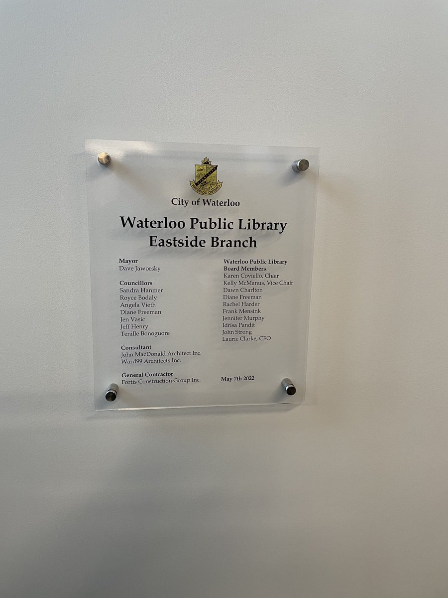tanderso463's tweet photo. Congratulations ⁦@WaterlooLibrary⁩ ⁦@citywaterloo⁩ this Eastside Branch library is outstanding!!!! https://t.co/LyDCJm6xOG