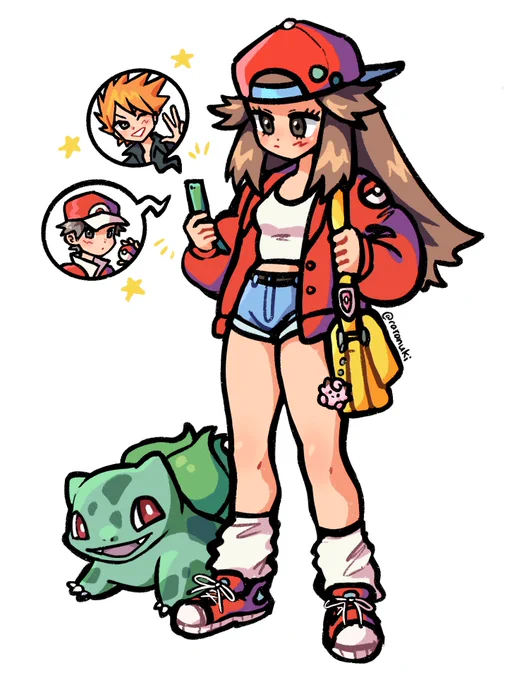 tomboy pokémon trainer leaf!🍃 
