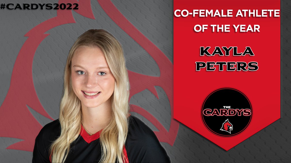 CUAACardinals's tweet photo. 🔴FEMALE ATHLETE OF THE YEAR⚫️

Congratulations to Kayla Peters of @CUAAVB and Alize Tripp of @concordiawbb on being named 2022 Co-Female Athletes of the Year!🏆

#CARDYS2022 https://t.co/vCEorKzwYP