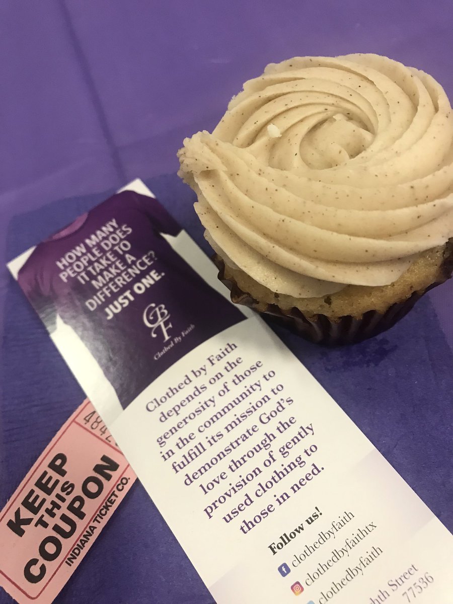 ojedan's tweet photo. I can’t say enough about what this nonprofit does! Happy to support Clothed by Faith as they have supported so many of my @lpisd students! #fundraisertime #cupcakesandcomedy #clothedbyfaith https://t.co/1q7EDJx8as