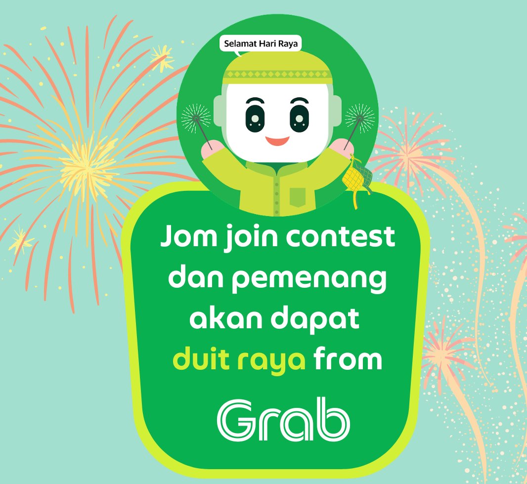 GrabMY's tweet photo. Jom dapatkan duit raya daripada Grab! 
Caranya mudah sahaja untuk menyertai contest ini 
Ikut langkah berikut sebelum 6pm hari ini (9 Mei 2022)

1. Like dan Retweet 
2. Mention 3 orang rakan dan komen "Nak Duit Raya! @GrabMY"
3. DM kami dan type "Raya" https://t.co/zP5XcN9pcH