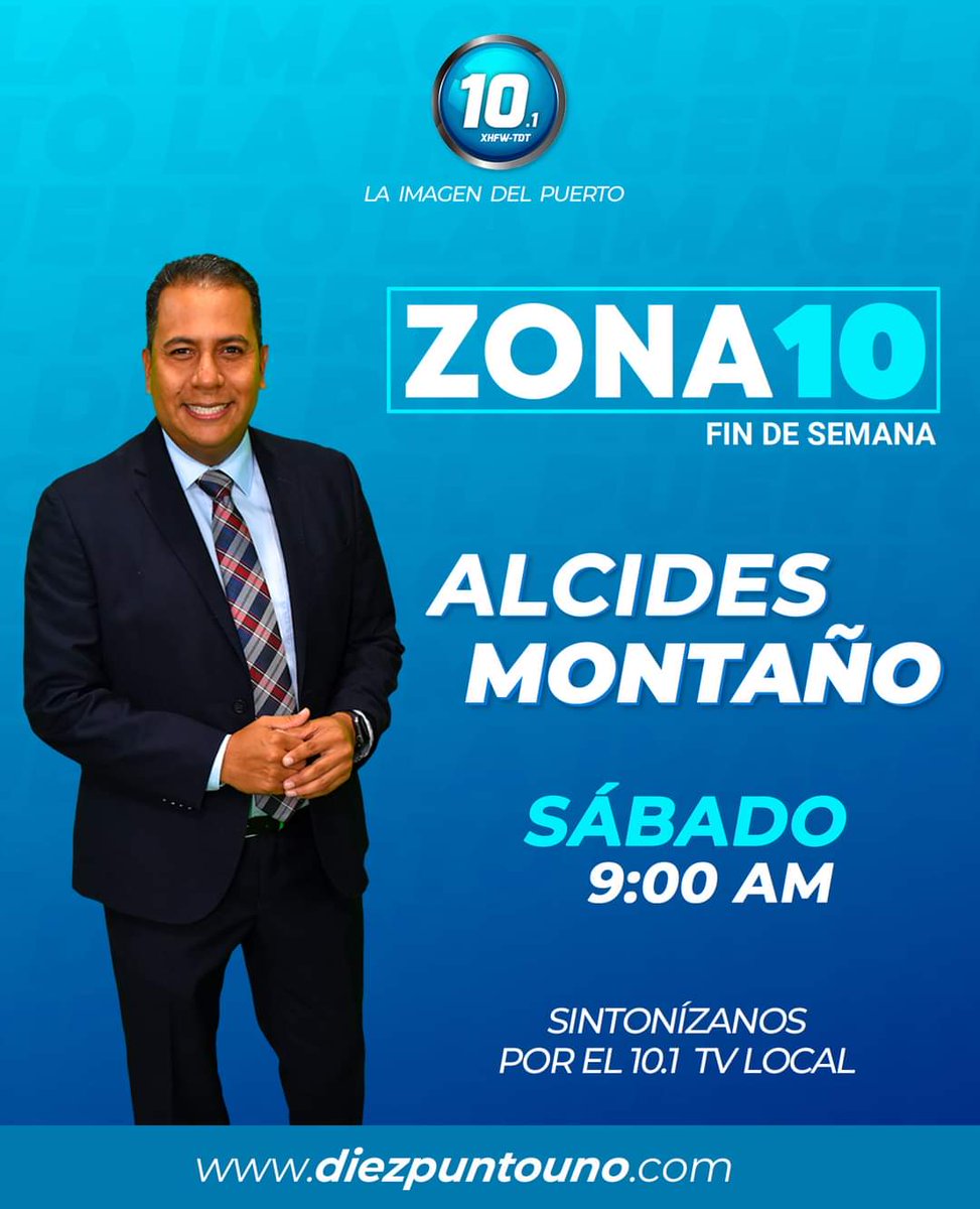 TampicososTV's tweet photo. La @ImagenDelPuerto siempre apuesta por las noticias del fin de semana en Tampico y la región, no es la excepción en esta nueva etapa y lo hacen con @AlcidesMontano, su carta más fuerte de #Zona10, todos los sábados 9 de la mañana! https://t.co/98WuEcs5CV