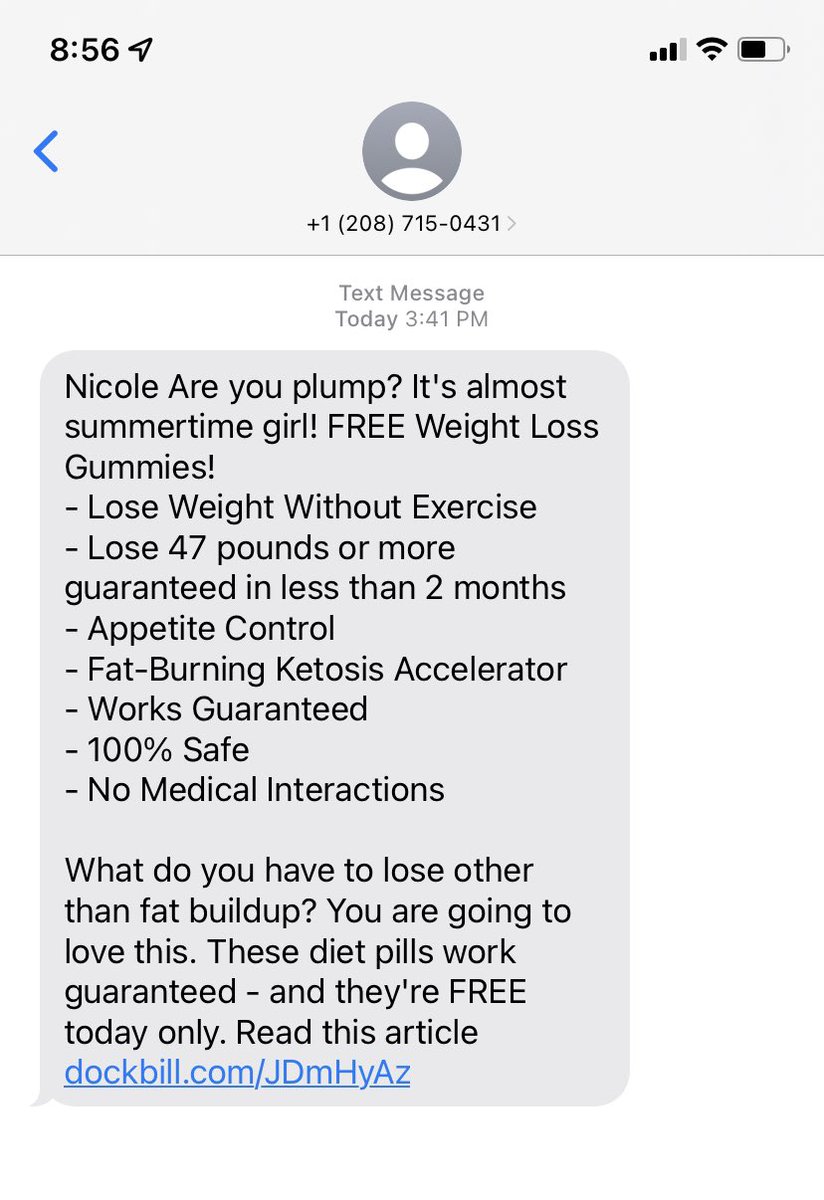 This feels like a good place to drop this gross text I received today… 🙄