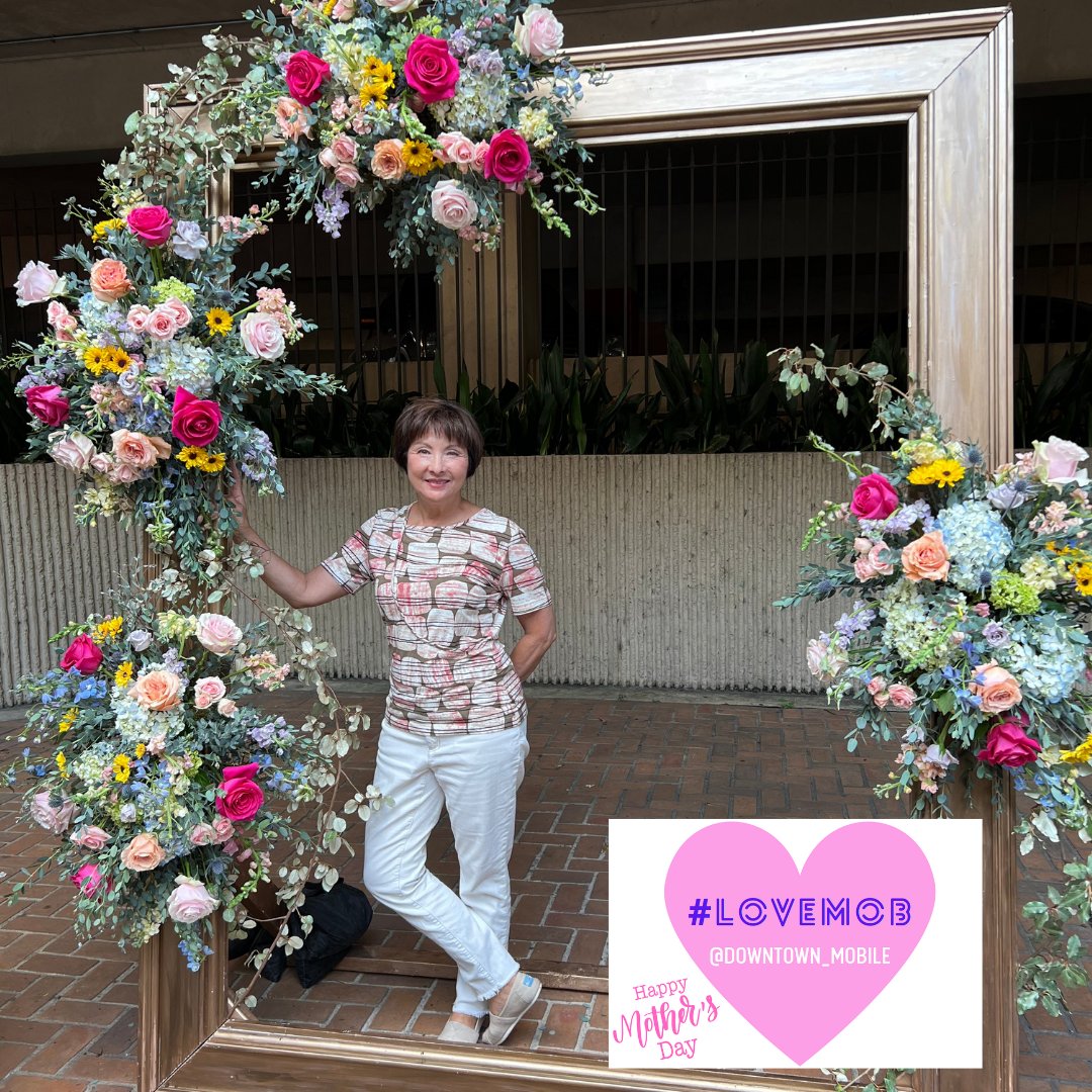 Calling all Moms--we created this floral installation just for you! When you're downtown this Mother's Day weekend, get "framed" in front of the parking garage on Royal Street at Conti Street. 
#lovemob