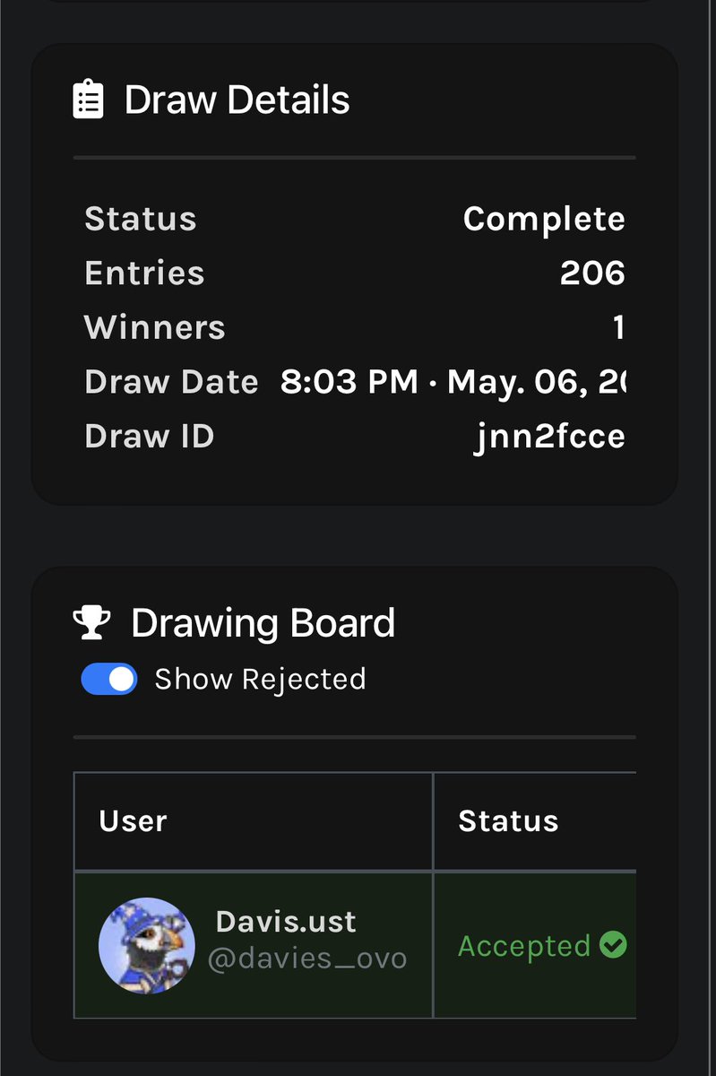 A short 48hrs later and we have more than doubled our goal, thanks to YOU. 

Congratulations to our winner: <a href="/davies_ovo/">O V O.base.eth</a> please DM us for your prize.