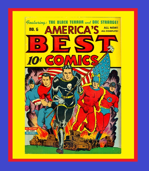 HeroesUnited_4's tweet photo. #AmericasBestComics #6 (#Nedor) (July 1943): #GoldenAge heroes: #Pyroman (Dick Martin), #BlackTerror (Bob Benton), #DocStrange (Dr. Hugo Strange), #AmericanCrusader (Archie Masters), #AmericanEagle Tom Standish - #GoldenAge #WWII heroes fighting #Axis powers for #Justice ⚖️ https://t.co/PtrV9S9qp4