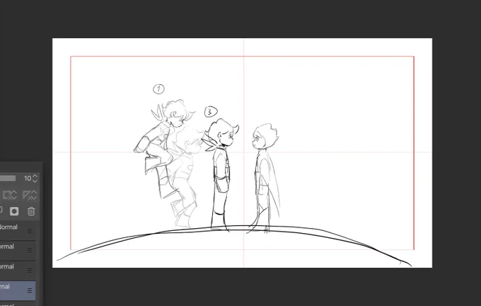 I found an old animation layout when I attempted to make a little short film within a week 