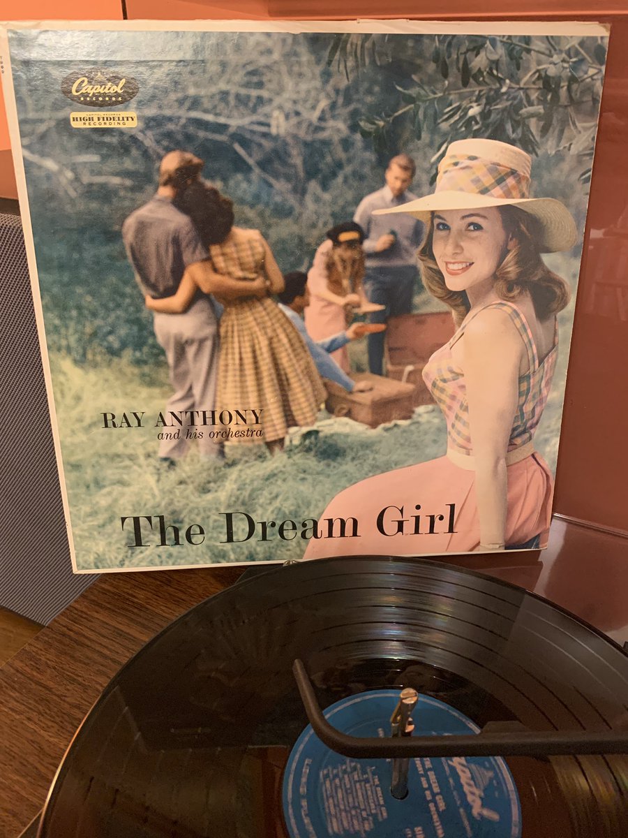 soulrideblog's tweet photo. The Dream Girl
by Ray Anthony (1958)

A lyrical tribute to that bewitching image of youth…
Ray’s famous big-band sound and crisp new arrangements form a marvellous backdrop for the golden-voiced Anthony trumpet.

#NowDigging https://t.co/rUshWZuLW6