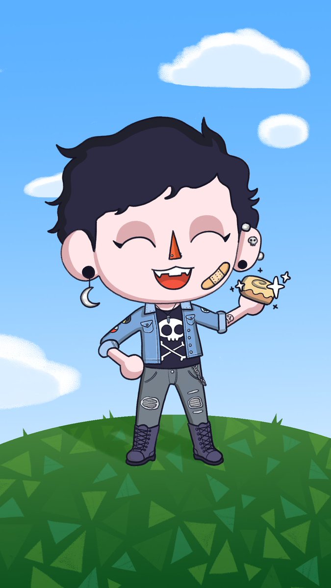 _PudWud_'s tweet photo. Doodled myself #animalcrossing style, kinda prefer the sketch bc idk what colour is haha 🍎#art #drawing https://t.co/xn3iKiGI3f