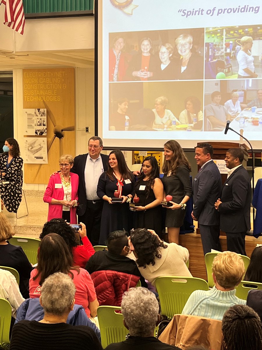 APSVaSchoolBd's tweet photo. The SB awarded three outstanding volunteers as Honored Citizens - Nelly Hernandez, Sarah Clarke LaBonte, and April Maddox.
The SB also presented an Honored Citizen Lifetime Award to Ms. Judy Hadden for going above & beyond in her years of commitment to volunteering at APS. https://t.co/YSTv3TMvf4