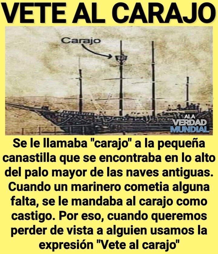webcamsdemexico's tweet photo. #SabiasQue esta frase tan usada,  cuando uno se molesta con otra persona, vete al carajo.

Vía: @andregrupo.
https://t.co/OSOMgvyOq4