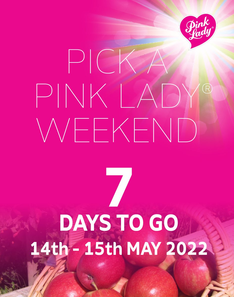 SAaplnpear's tweet photo. 7 Days until Pick a Pink Lady weekend.  

Make sure you save the 14th - 15th May 2022 weekend for an adventure for you and your family in the Adelaide Hills.

Further Details - https://t.co/j1dxWmsv3N https://t.co/2SUCXrF322