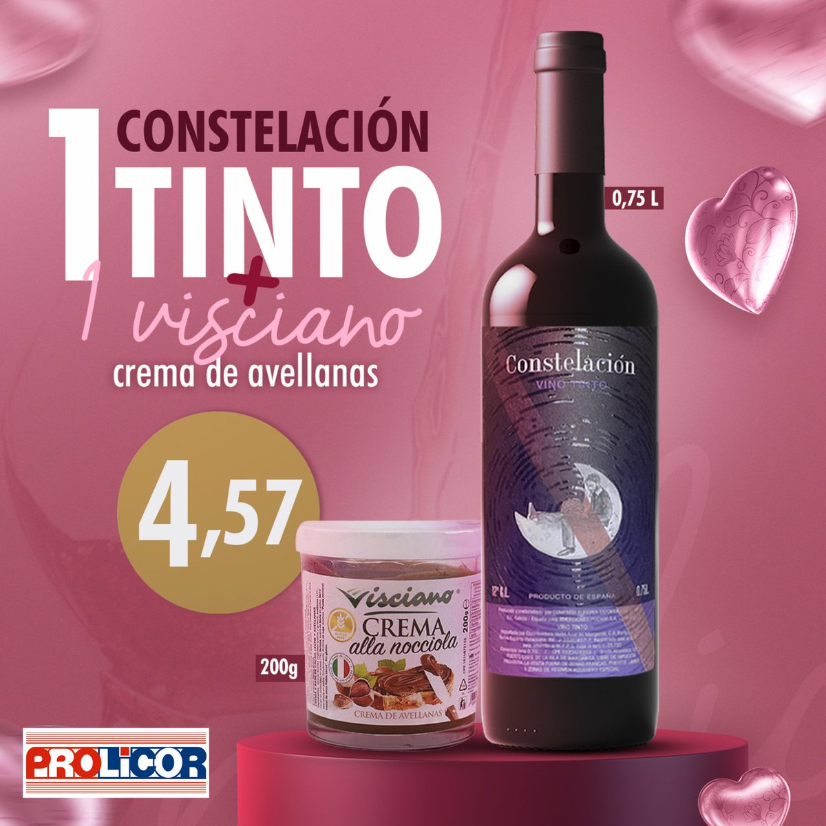 Prolicormgta's tweet photo. ¡REGALA A MAMÁ LO MEJOR CON LAS PROMOCIONES DE #ProlicorMargarita ! 🌹🎁
1 botella de vino
#Constelacion tinto 0,75L🍷
+ 1 Crema de avellanas #Visciano 200g 🍫
a este increíble precio 4️⃣,5️⃣7️⃣💵
#Prolicor
#Oferta
#Vino
#Wine
#SomosMasQueLicores
#IslaDeMargarita
#Venezuela https://t.co/7bnNJKtGD4