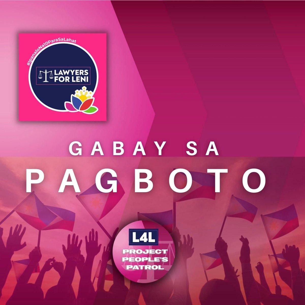 lawyersforleni's tweet photo. L4L Gabay sa Pagboto
Alamin kung paano ka makaboboto ng maayos at tama. Huwag nating sayangin ang lahat ng ating pinaghirapan sa mga nakaraang buwan. #IpapanaloNa10ParaSaLahat #L4LPeoplePatrol https://t.co/JExpWWOgMO