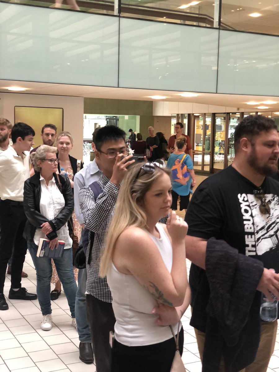 Vanrad19's tweet photo. Mega signing line for @MrKRudd at @BrisWritersFest! #TheAvoidableWar @HachetteAus still going 45 minutes after the event! #greatbooksmakeyouthink #knowledgeispower https://t.co/eDvYztCdfm