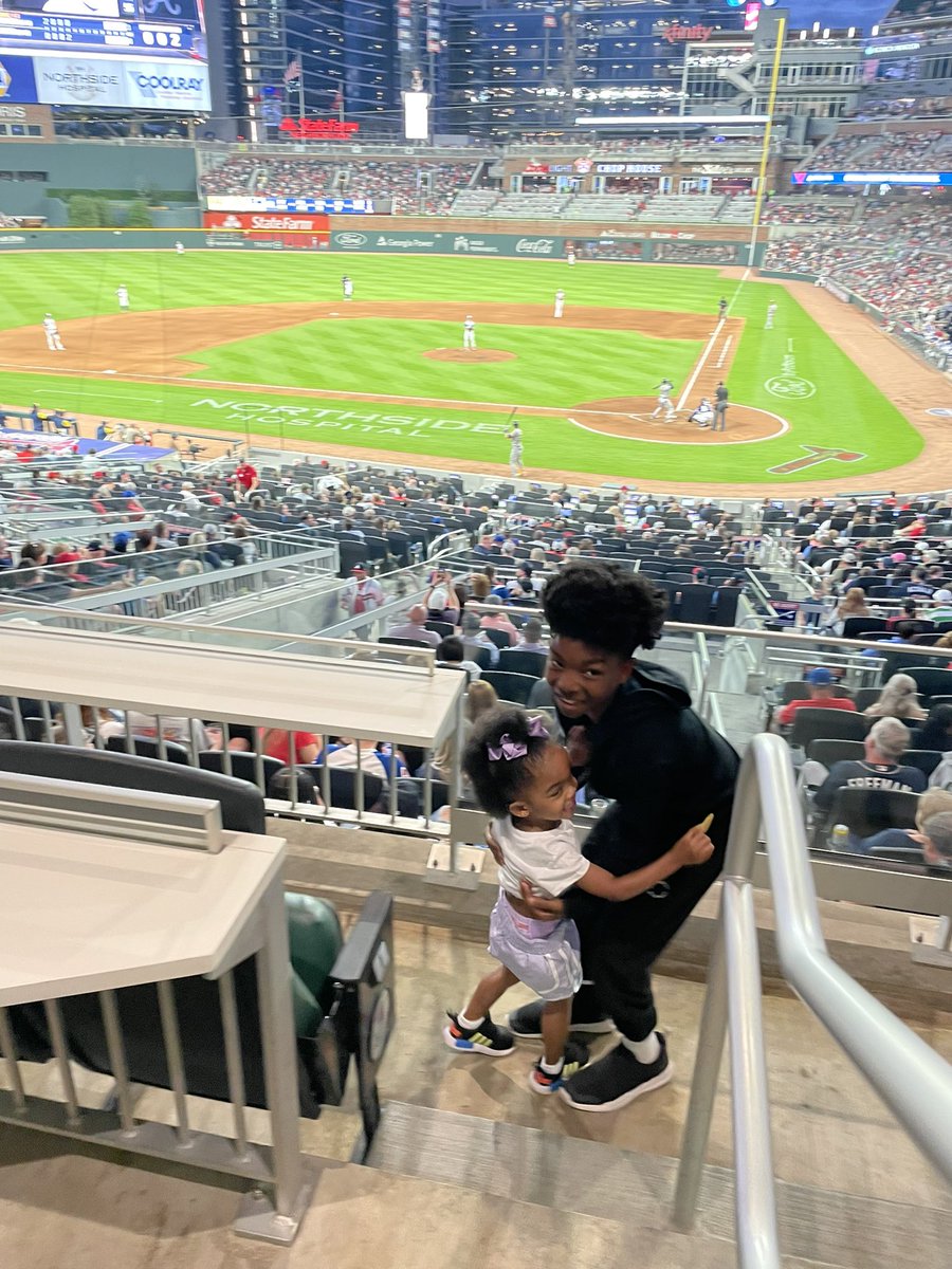 _dawnmontgomery's tweet photo. It’s work and play tonight at the @Braves vs @Brewers game #HankAaronWeek #ForTheA #MothersDay2022 https://t.co/zZFX9pb6Rv