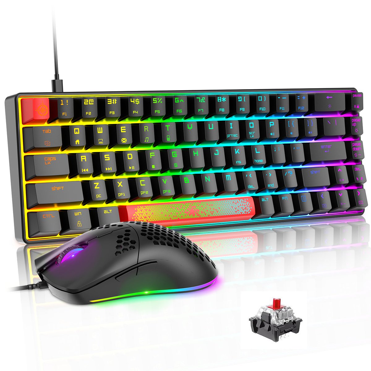 ElecLexon's tweet image. Lexonelec MK14 - 60% Compact [3-in-1] Wired Mechanical Gaming Keyboard Mouse Combo Set
nice for game and office for £45.99 or €56.99
#lexonelec #MechanicalKeyboard 

🎁🥰For Enter the Giveaway pls:
1. Follow me 
2. Retweet
3. Like this Tweet