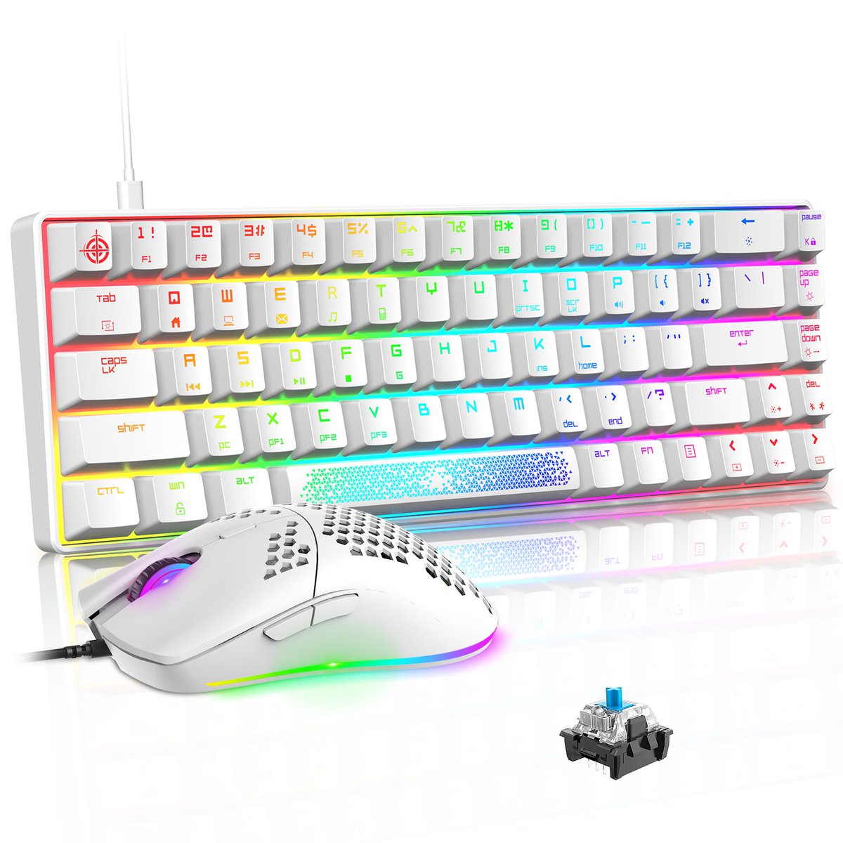 ElecLexon's tweet image. Lexonelec MK14 - 60% Compact [3-in-1] Wired Mechanical Gaming Keyboard Mouse Combo Set
nice for game and office for £45.99 or €56.99
#lexonelec #MechanicalKeyboard 

🎁🥰For Enter the Giveaway pls:
1. Follow me 
2. Retweet
3. Like this Tweet