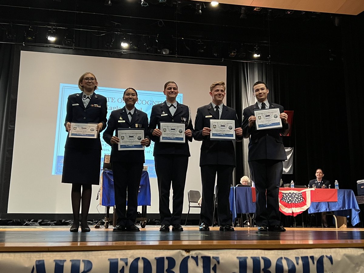 So proud of our EMS-ISD Air Force JROTC Texas 20105 cadets who were honored at tonight’s ceremony! #emsproud #sisterschools #PioneerPride