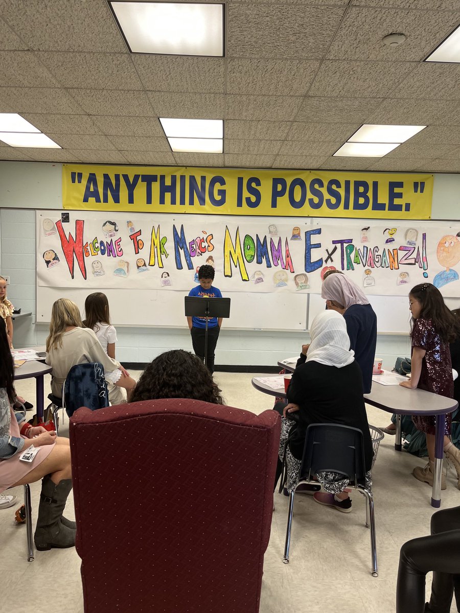 TJL_Elementary's tweet photo. Mr. Mercurio's students
hosted their moms for a
Mother's Day
Celebration. Students
wrote beautiful poems
honoring their mothers.
Everyone shed tears! #OneH Family @HarborfieldsCSD https://t.co/QSqxqRNha6