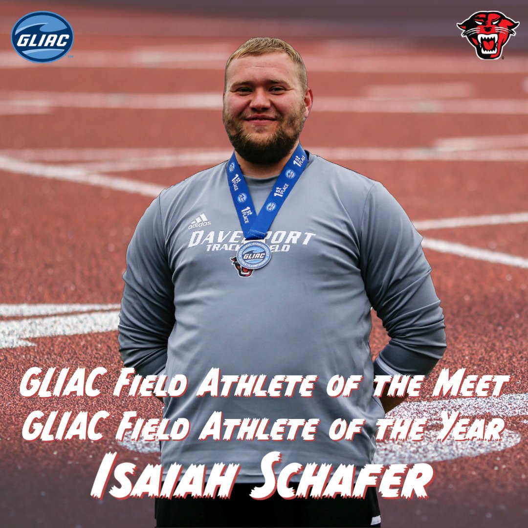 Track and Field News

Congratulations to Isaiah Schafer on being named GLIAC Field Athlete of the Meet and GLIAC Field Athlete of the Year! He won the discus and finished 2nd in the shot put and 6th in the hammer. #DUingWork