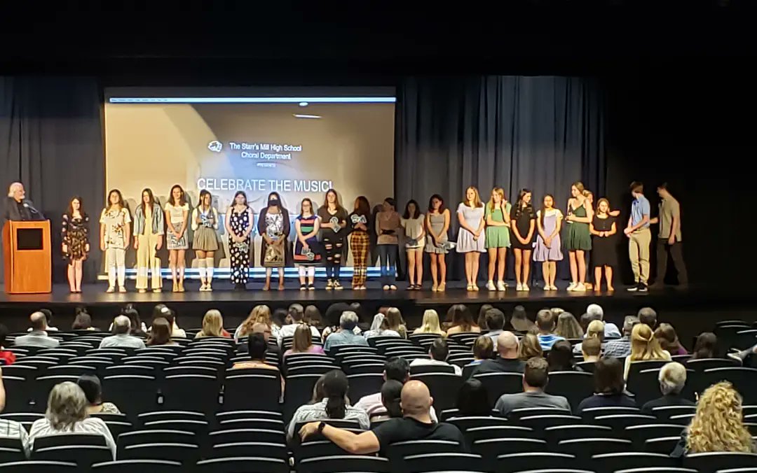 SMHSChorus's tweet photo. Thanks to all who attended our choral banquet tonight where we celebrated our talented students. What a great year for singing. @starrsmillhs #chorus #singing https://t.co/9tuSCoRPqF