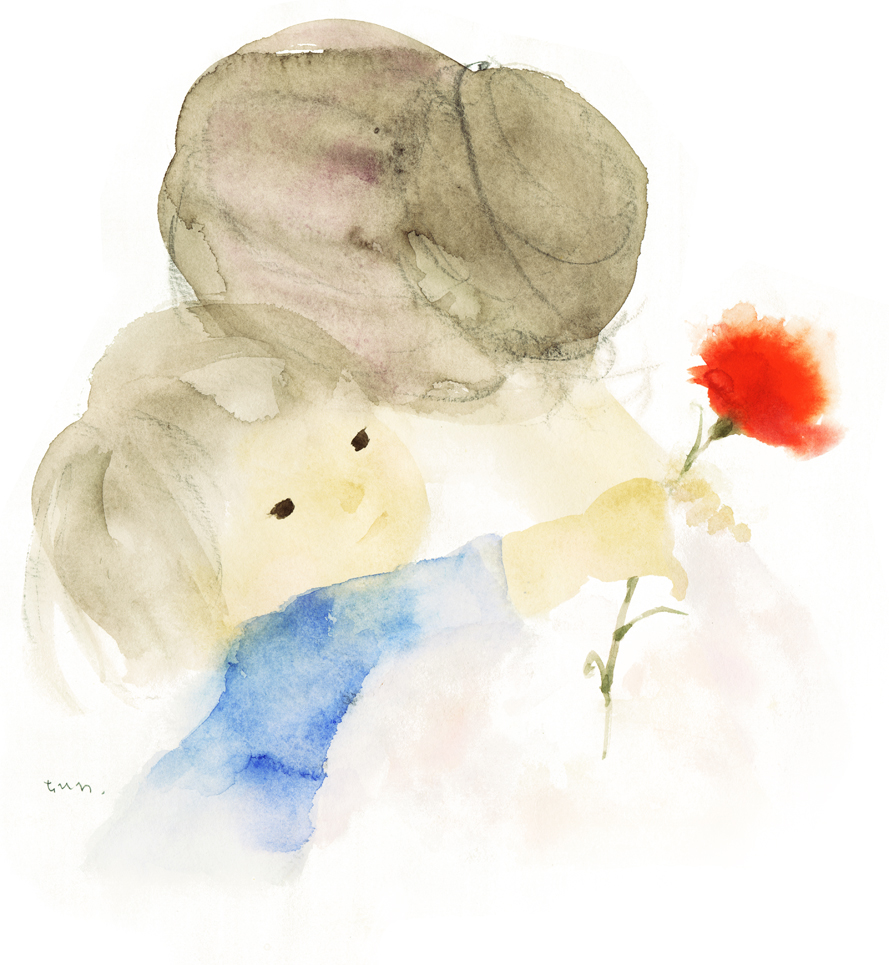 「本日5月8日は、母の日です。

世界中のお母さんと
お母さんを想うすべての方へ
」|ちひろ美術館(東京･安曇野)【公式】のイラスト