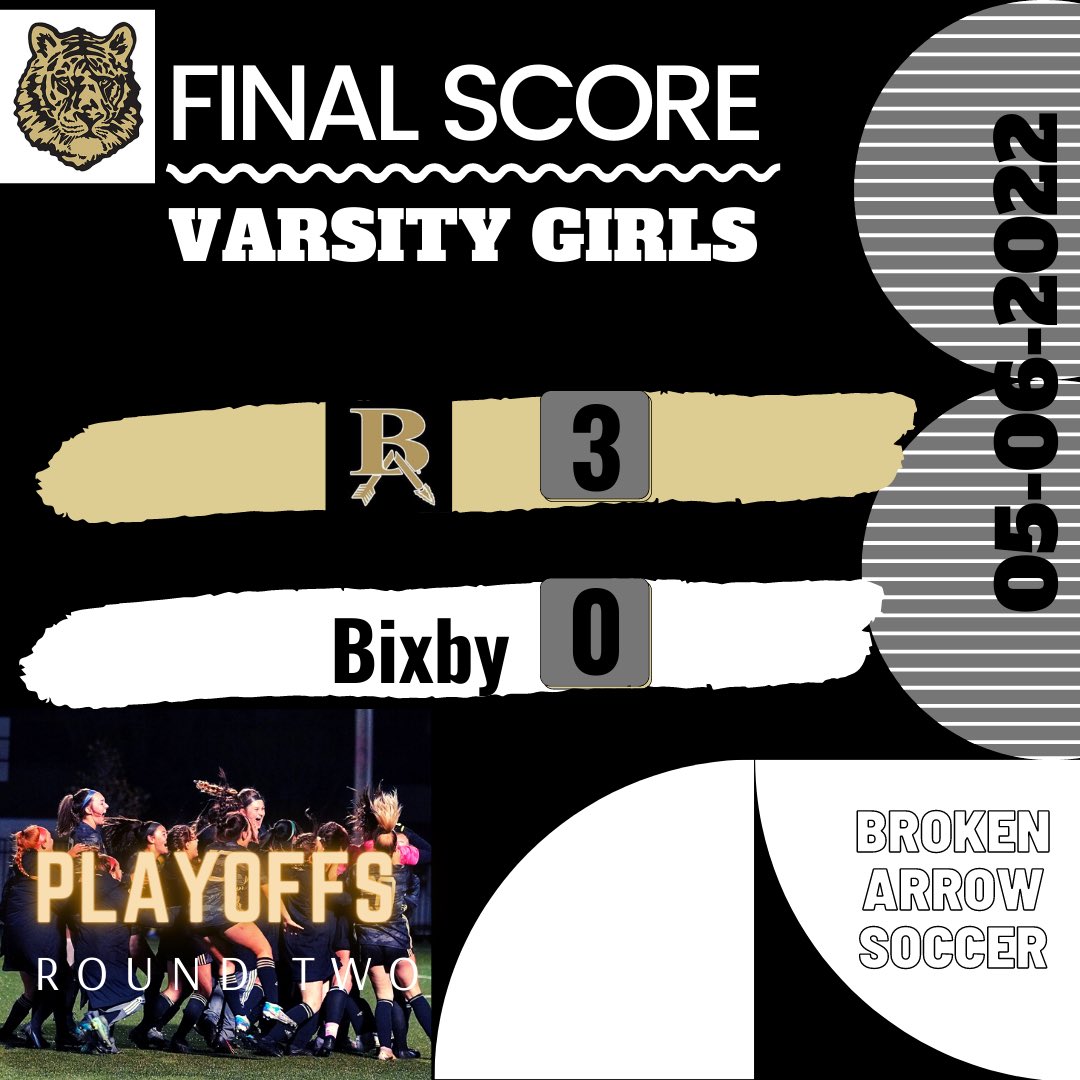 N E X T 👊🏻

Goals: Cora Hair, Hannah Anderson x2

Ladies Tigers will be advancing to the semifinals on 5/10. Details to be announced.