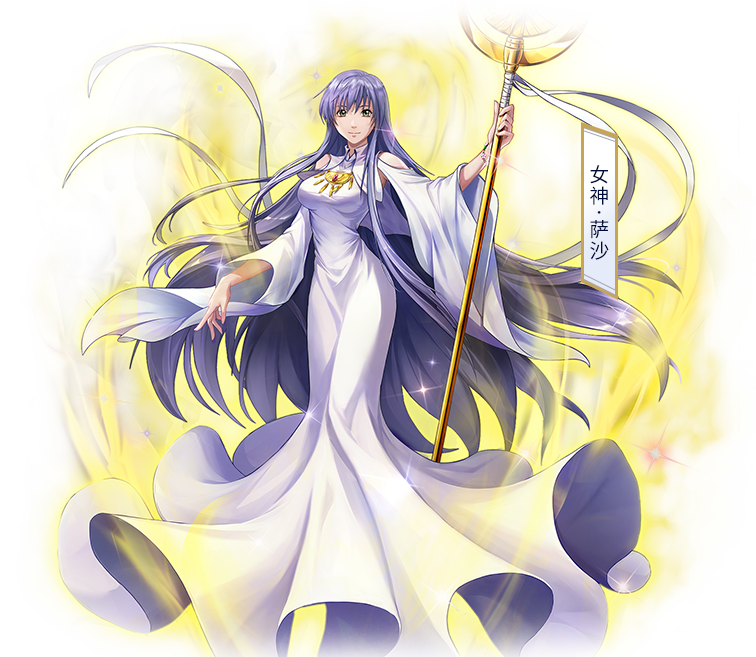 Full Ilustration of Athena Sasha from Saint Seiya The Lost Canvas