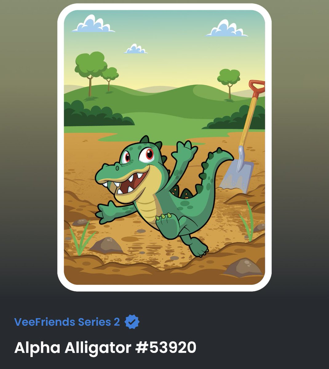 DrewDurni's tweet photo. after 3 lost #bookgames burn raffles i finally was able to mint the best one #stoked #VeeFriends #alphaalligator @garyvee @bookgamesinfo @veefriends https://t.co/DBCuwnfxt0