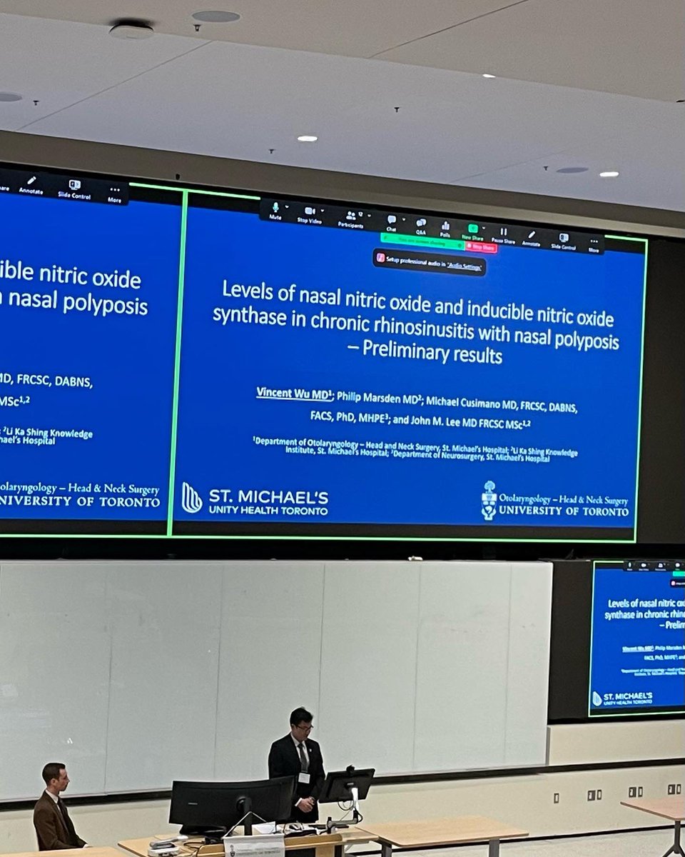 John Lee, MD MSc (@jlee_rhinology) on Twitter photo First in-person Percy Ireland Resident Research Day in 2 years. Huge congrats to our residents Drs. Lily Wang, Marc Levin and Vincent Wu on their phenomenal Rhinology projects and presentations!
<a href="/UofT_OHNS/">U of T Otolaryngology - Head & Neck Surgery</a>
#rhinology #rhinologyresearch First in-person Percy Ireland Resident Research Day in 2 years. Huge congrats to our residents Drs. Lily Wang, Marc Levin and Vincent Wu on their phenomenal Rhinology projects and presentations!
<a href="/UofT_OHNS/">U of T Otolaryngology - Head & Neck Surgery</a>
#rhinology #rhinologyresearch