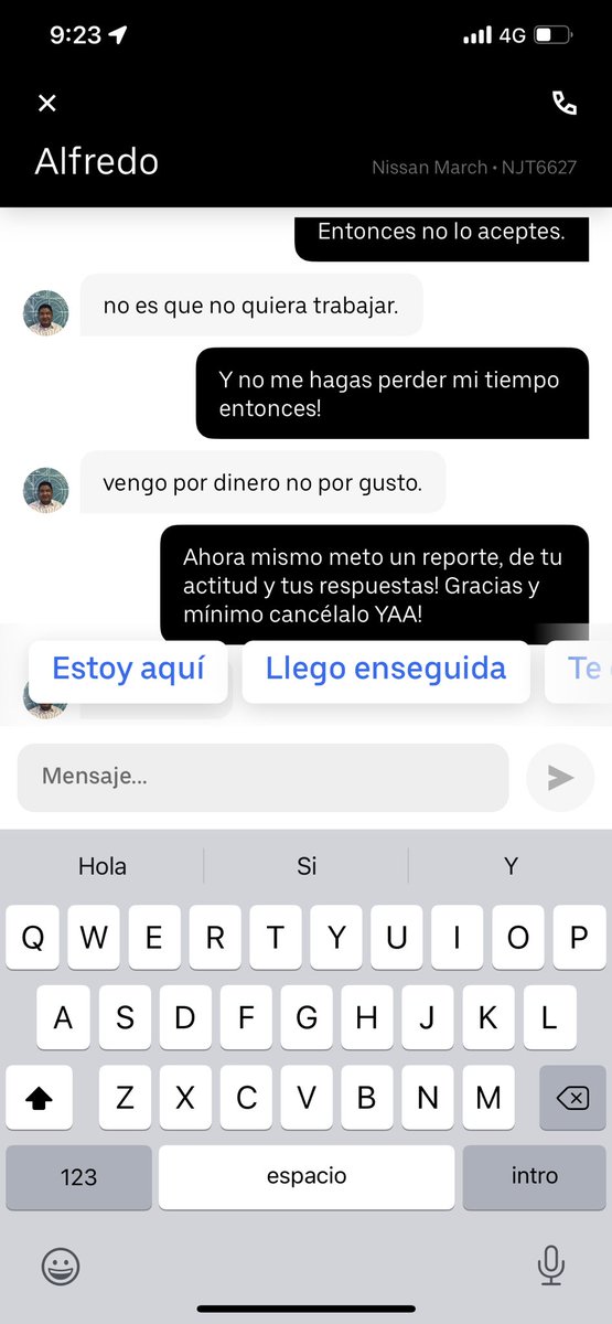 ALEKZORDAZ's tweet photo. @Uber_MEX quiero reportar a este tipo que dice que no quiere hacer mi viaje y no me cancela el viaje ya se lo solicite y sigue sin cancelarlo quiero un reporte sobre el!! https://t.co/RAjJDCdxLt