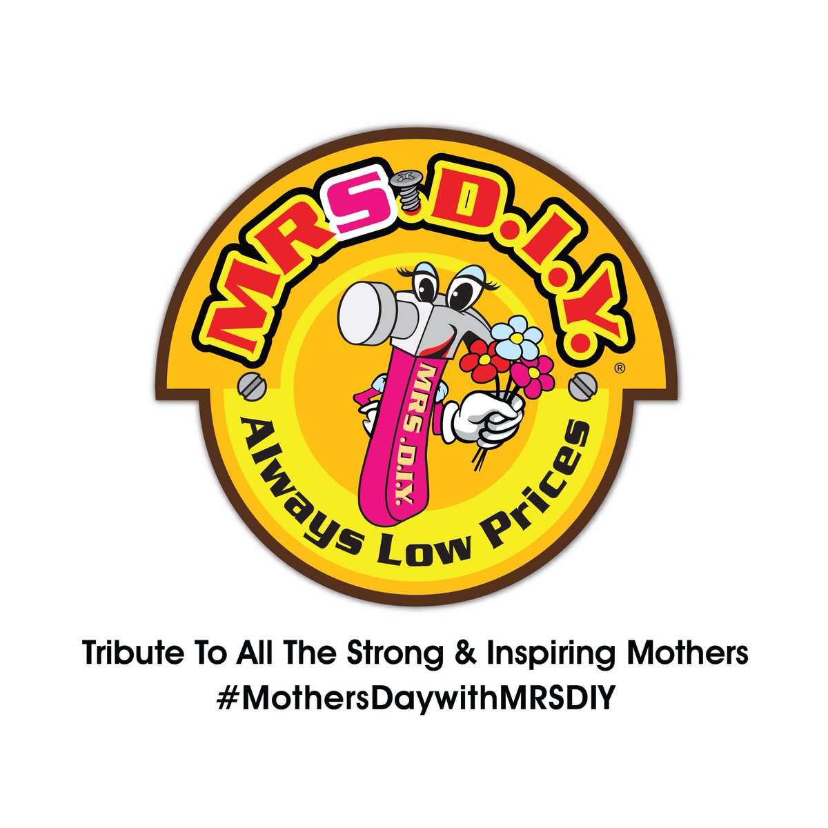 mrdiyPH's tweet photo. This MRS DIY logo is a tribute to all the strong and inspiring mothers who work tirelessly for their loved ones.

This weekend (7th &amp; 8th May), MRS DIY will be the face of MR DIY across all social media platforms. 🌸

#MRDIY #AlwaysLowPrices #MRSDIY #MothersDaywithMRSDIY https://t.co/rLGzOsUfd4