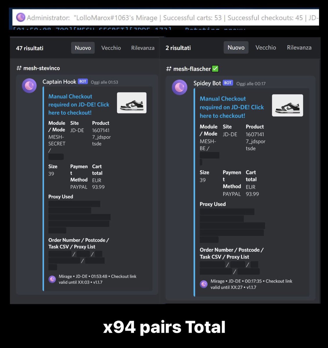 lorenzo (@lollomarox) on Twitter photo What a nice Night Sir! 🪐😈 @MirageBots
95% Payed from my ACO buyers! 👀🫱🏼🫲🏾
Infos on Point with <a href="/EscapeNotify/">Escape</a> <a href="/EscapeSuccess/">Escape Success</a> 🗝
<a href="/Roundproxies/">Roundproxies</a> <a href="/RetailByRampage/">Rampage Retail</a> 📡
Need ACO? Hit My DM 🫱🏼🫲🏾📩
(Discord: LolloMarox#1063) 👾 What a nice Night Sir! 🪐😈 @MirageBots
95% Payed from my ACO buyers! 👀🫱🏼🫲🏾
Infos on Point with <a href="/EscapeNotify/">Escape</a> <a href="/EscapeSuccess/">Escape Success</a> 🗝
<a href="/Roundproxies/">Roundproxies</a> <a href="/RetailByRampage/">Rampage Retail</a> 📡
Need ACO? Hit My DM 🫱🏼🫲🏾📩
(Discord: LolloMarox#1063) 👾