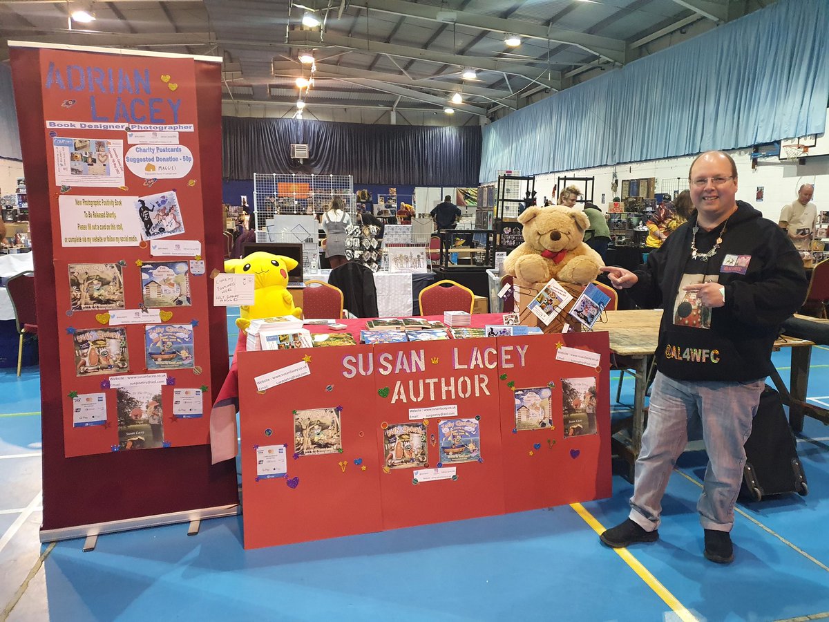al4wfc's tweet photo. I've Arrived.. Setup & All Ready To Welcome You All To @Covconuk .
Please support @MaggiesCentres by giving a donation and picking up a postcard.
And please support our amazing children's books βΊοΈπ
#CoventryComicCon #Covcon https://t.co/I2OHNPo2gM