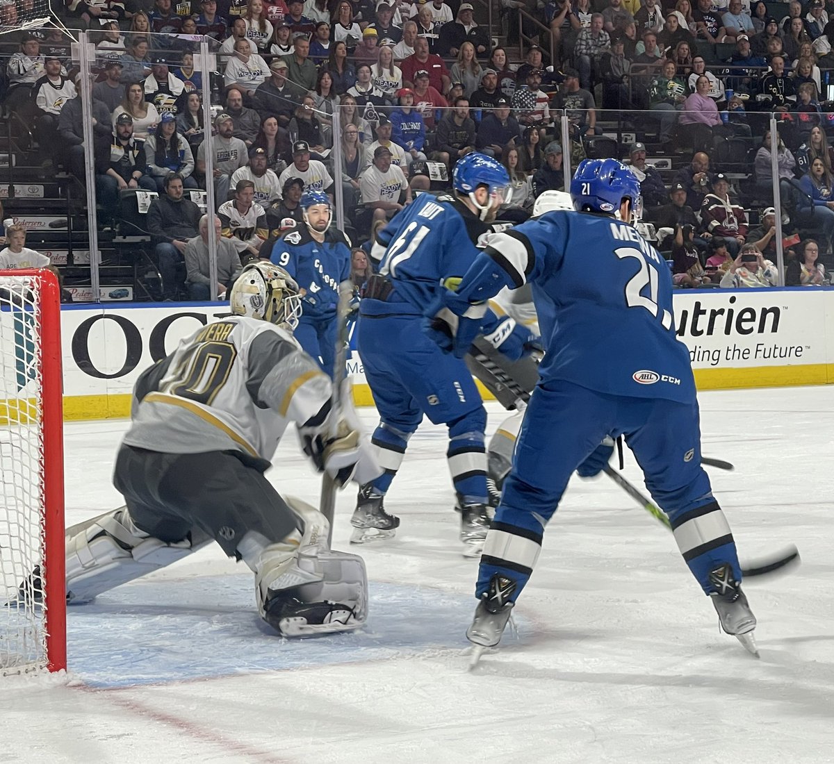 ITHSWSteven's tweet photo. Per @ColoradoEagles Captain Jayson Megna is going to be ok, but is going to have some facial work done after taking a slap shot off his face tonight! Prayers sent #MegnaMillions #HockeyStrong https://t.co/aSGtK0oLEV