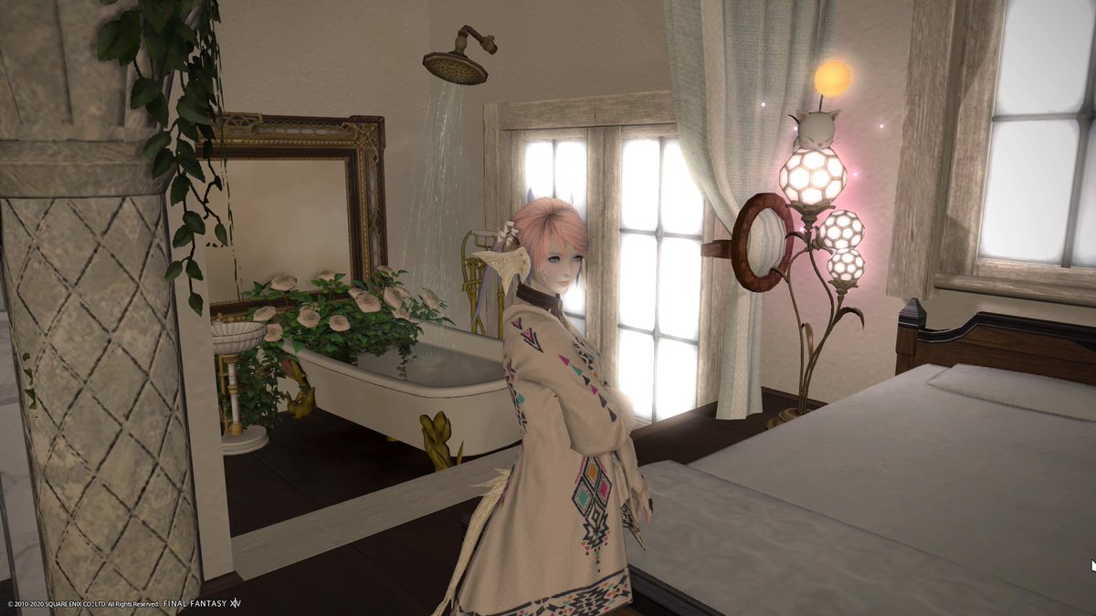 LiaFFXIV's tweet photo. #FFXIVFirstBuild My partner got his first house, I remember looking at all these videos &amp; I was soooooo inspired by @rhapsodoodle I love her cute vanity space. I really wanted to create a home that my partner &amp; I could be proud of since we weren't living in good conditions IRL https://t.co/ESs2oRJuyT