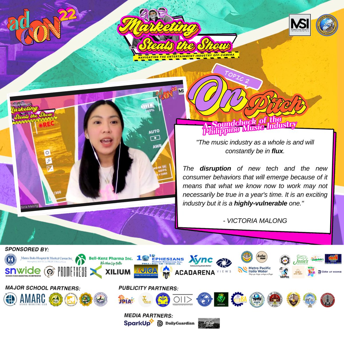 ADCON2026's tweet photo. 𝐍𝐎𝐖 𝐒𝐏𝐈𝐋𝐋𝐈𝐍𝐆: Soundcheck of the Philippine Music Industry by the expert herself, 𝐌𝐬. 𝐕𝐢𝐜𝐭𝐨𝐫𝐢𝐚 𝐌𝐚𝐥𝐨𝐧𝐠!🎵❣️
The beats and flows are on-air, but this time, they ain’t heartbreaking... or are they? 🫢
#EnterTEAment
#ADCON22
#SpillTheTea https://t.co/pT3E7I4cTD