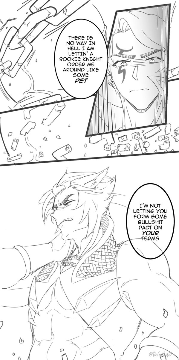 Dragon Knight (EDG) Aphelios is sent to capture the renown dragon fighter, Sett.
1/2
#Settphel