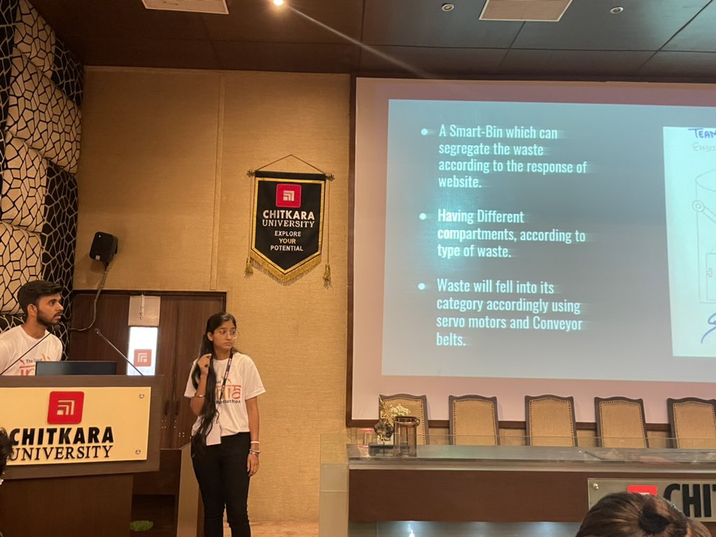 Reskilll's tweet photo. Team Drona presenting their idea in front of our esteemed Jury at The Great India Hackathon - Chitkara University, Himachal Pradesh, an initiative of Reskilll in association with Azure Developer Community.

#TGIH #CodeKaregaIndia #ChitkaraUniversity #Azure #Hackathon #Coding https://t.co/tHf9vTZEQF