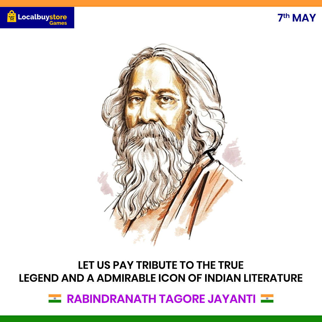 #Rabindranathtagore (1861 – 1941) is best known as a poet, and in 1913 was the first non-European writer to be awarded the Nobel Prize for Literature.

Today on the birth anniversary, Local Buy Store👈 wishes a very Happy #RabindranathTagoreJayanti 🙏

#RabindraJayanti #Poet