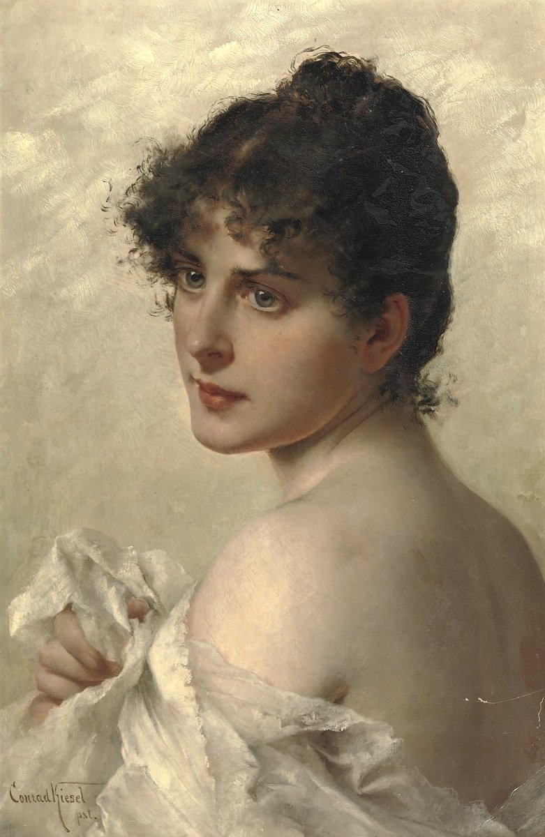 In Contemplation, before 1921, #oilonpanel, by #ConradKiesel.
#art #twitterart #portrait #painting #prettywoman #classicartbeauty #19cart 
instagram.com/p/CdOk07jLfL3/…
