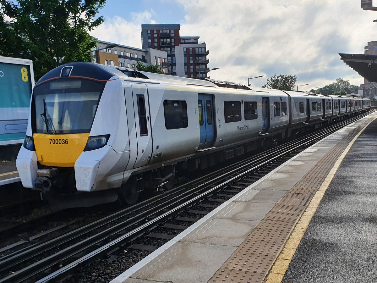 JamesTGlossop's tweet image. Thameslink 700036 at Greenwich Station earlier. (07/05/2022) #GreenwichStation #class700 #thameslink #trains #London @JedKendray @303032_trains