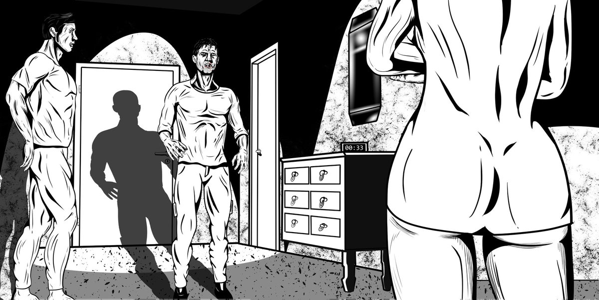 nergalcrow's tweet photo. Panel from a 10 page comic I did recently ✒💀
#comic #horrorcomics #blackandwhitecomics #undergroundcomics #comicsterror #comicpanel #graphicnovels #indiecomics #drawing #draw #CLIPSTUDIOPAINT https://t.co/jjgFYHKZuU
