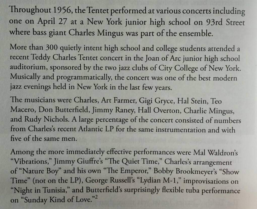 fer_urbina's tweet photo. En el #Mingus100 de @clubdejazzradio hablábamos del #JazzWorkshop. La foto de Don Schlitten es del bolo encabezado por Teddy Charles y relatado en la bío de Gigi Gryce (el disco Atlantic es este:  https://t.co/OHpbgt8y7j). 
[El programa: https://t.co/dTr2A5XFlq]
17/ https://t.co/th6kmYnCoN