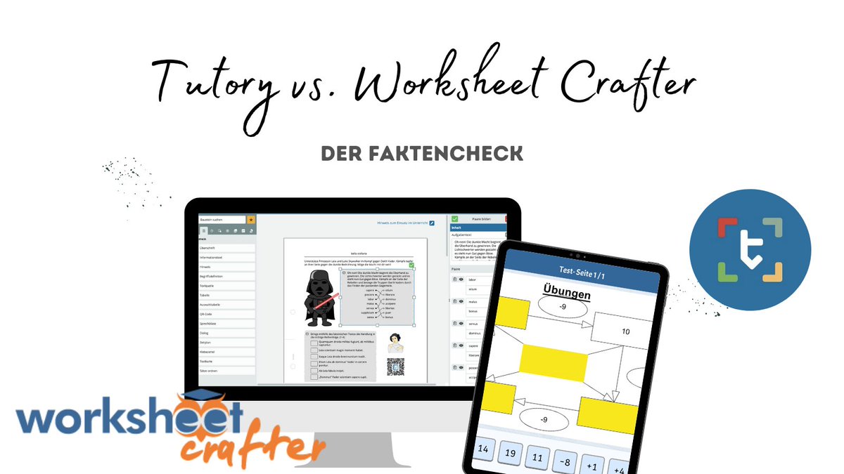 Auf einer Fortbildung wurde ich einmal gefragt, wo denn der Unterschied zwischen <a href="/tutoryde/">tutoryDE</a> und dem Worksheet Crafter sein. Damals musste ich passen, doch ich habe meine Hausaufgaben gemacht ➡️ kms-b.de/2022/05/08/tut…

#twlz