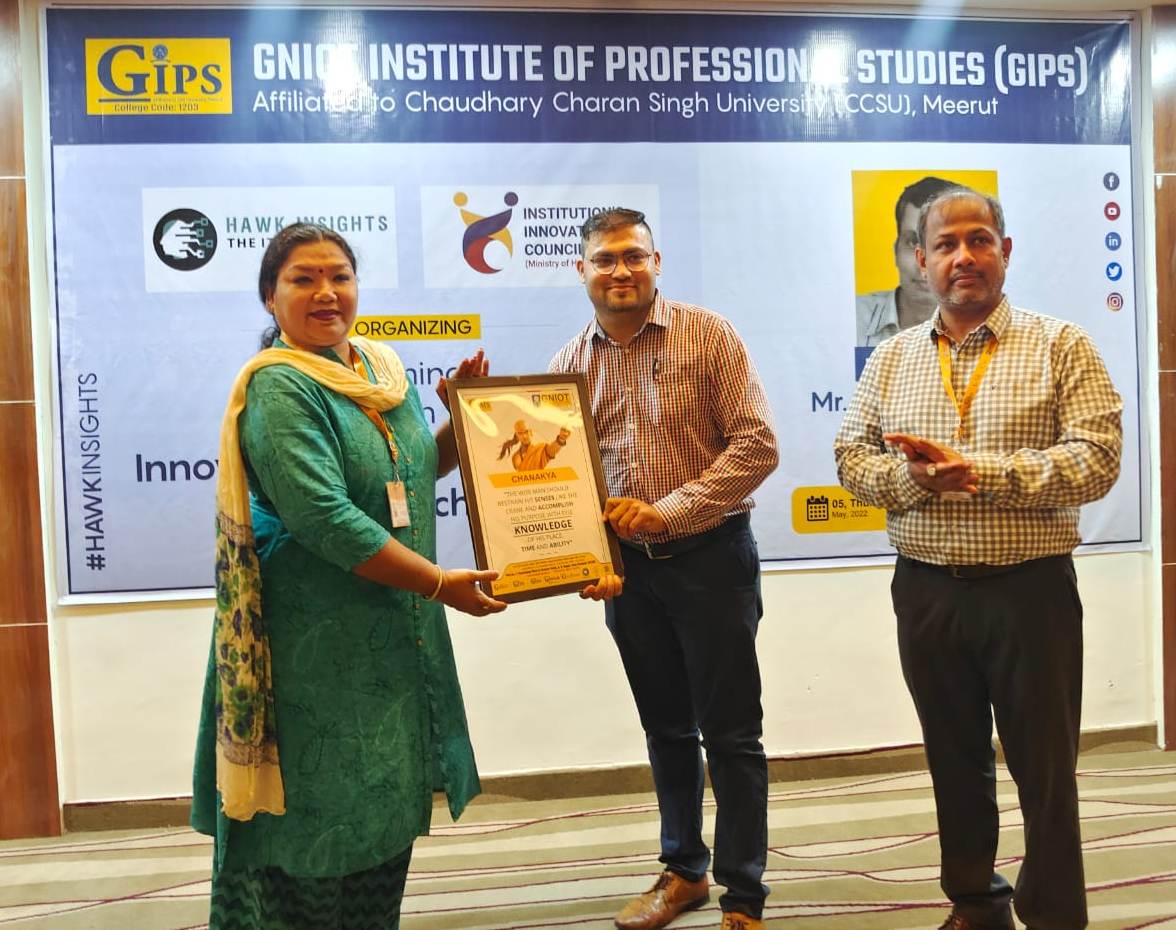 GNIOTCollege's tweet photo. HAWK INSIGHTS the IT Club of Greater Noida Institute of Professional Studies successfully organized a SEMINAR on INNOVATION IN CYBER SECURITY IN EMERGING TECHNOLOGIES on 5th May 2022. #GNIOT #GIPS #College #ITClub #HAWKINSIGHTS #GreaterNoida #Seminar https://t.co/E6x6M1Db67