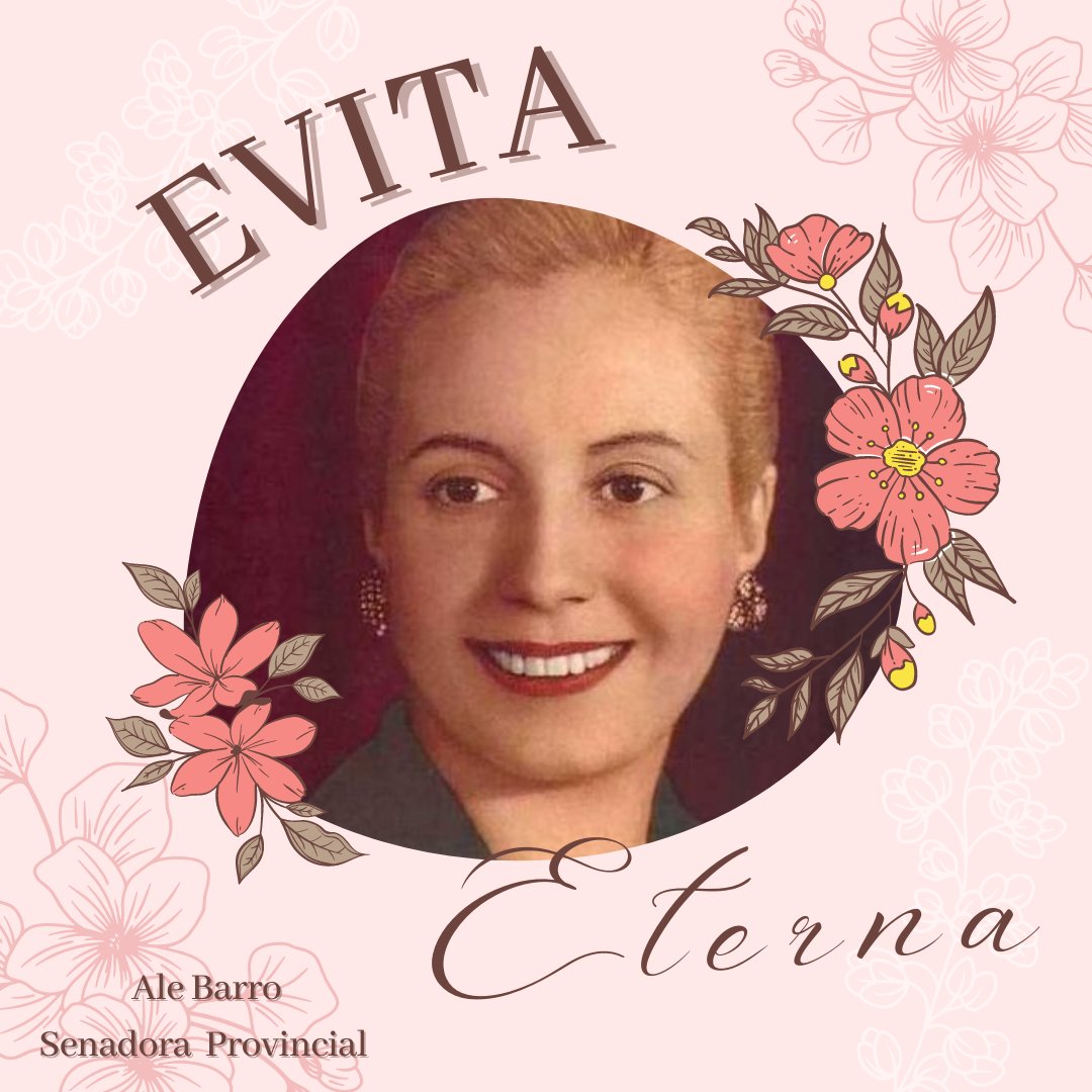 AleBarro5's tweet photo. ✌| Se cumplen 103 años del nacimiento de "Evita", eternamente en nuestros corazones!

“Yo sé que ustedes recogerán mi nombre y lo llevarán como bandera a la victoria”
.
.
#EvitaCumple 
#EvitaEterna https://t.co/XvVNTRXc7P